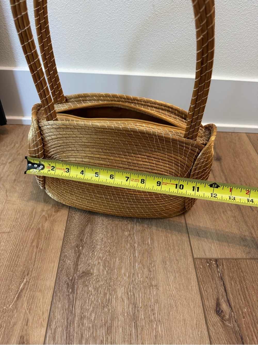 Golden Grass Handbag Shoulder Bag Purse Woven Made In Brazil WITH ZIPPER - Picture 8 of 10